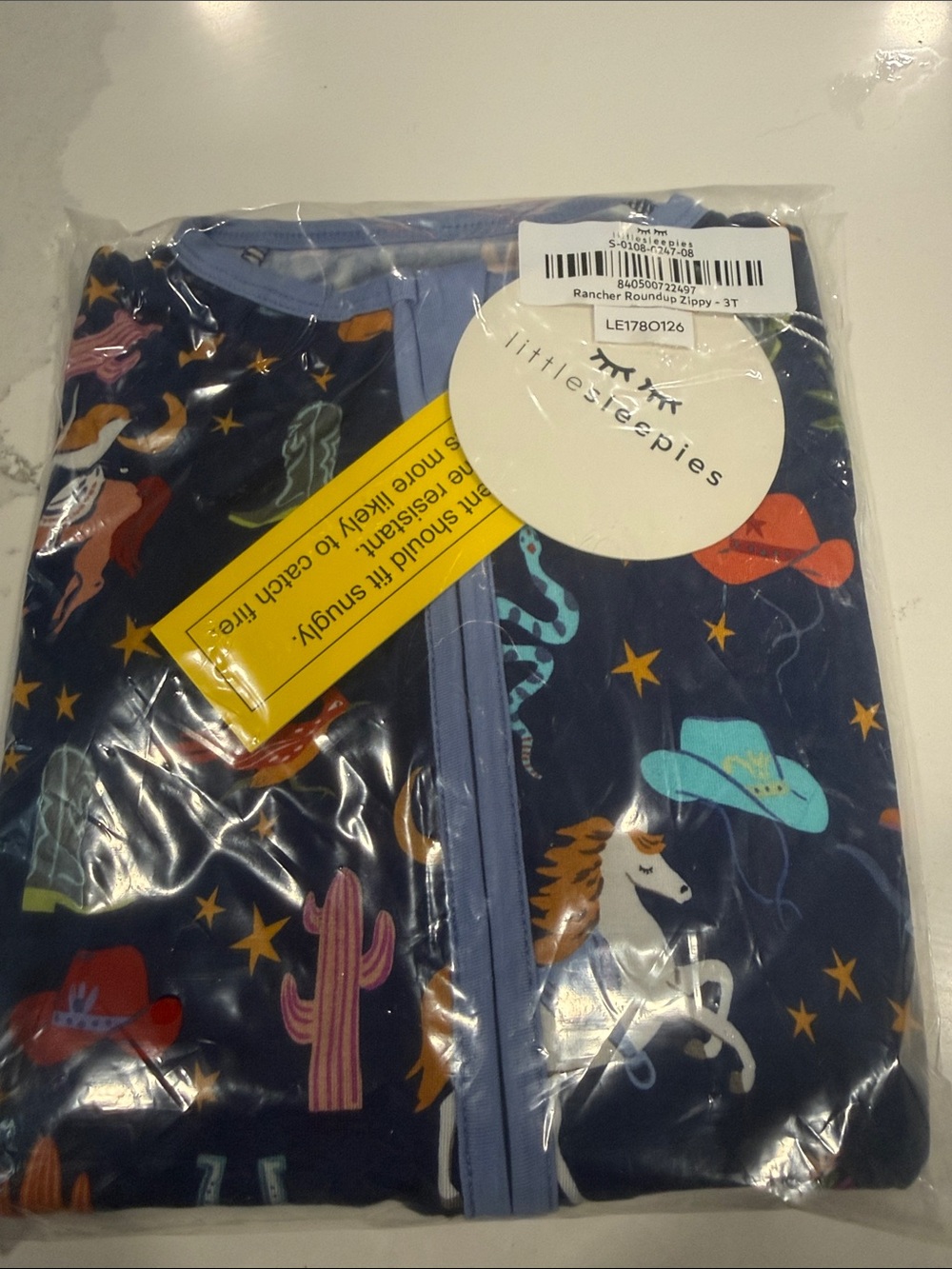 Little Sleepies Rancher Roundup zippy 3t
